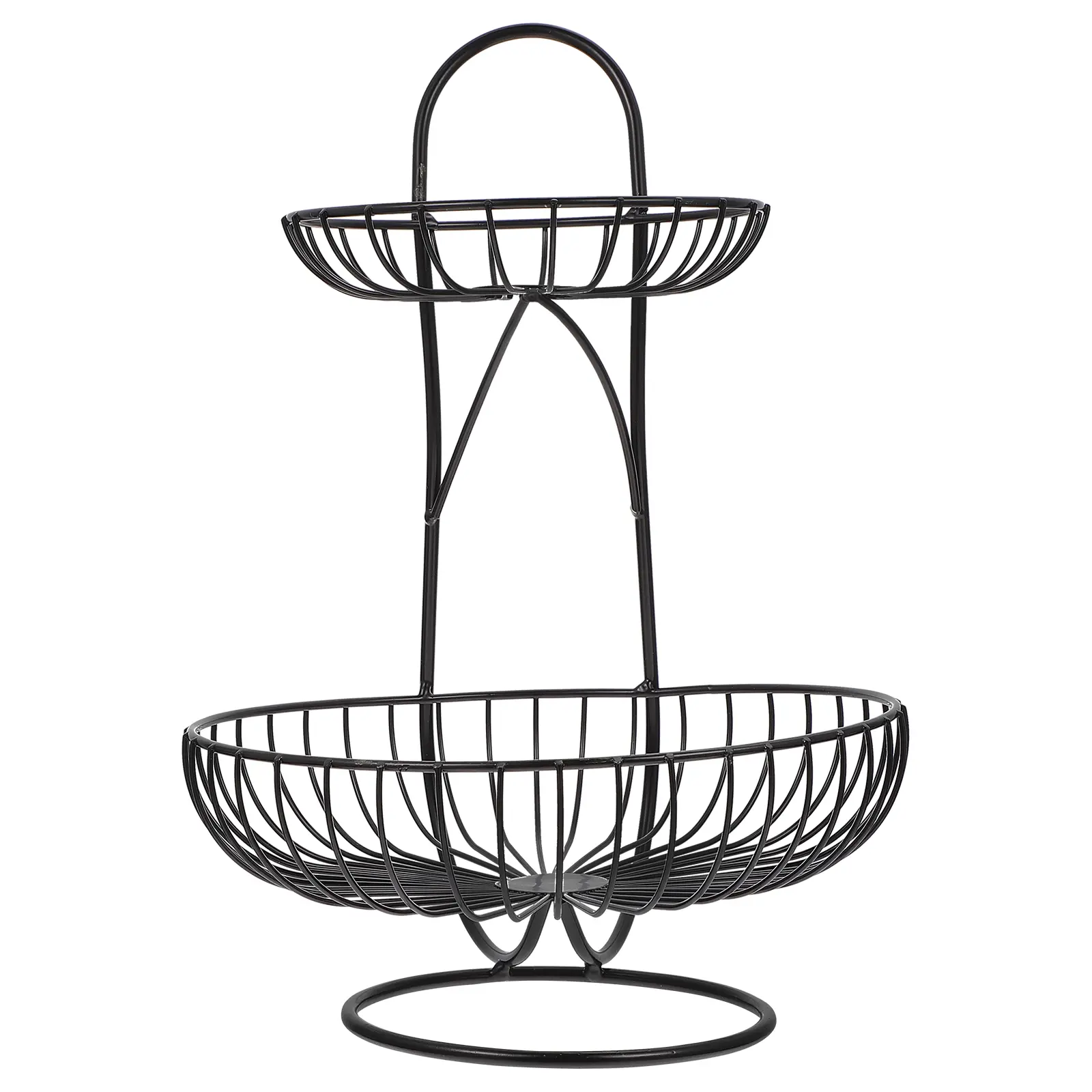 Iron Fruit Plate Basket Countertop Bowl Kitchen Dish Metal Tray Holder Decorative Stylish Safe Hotel