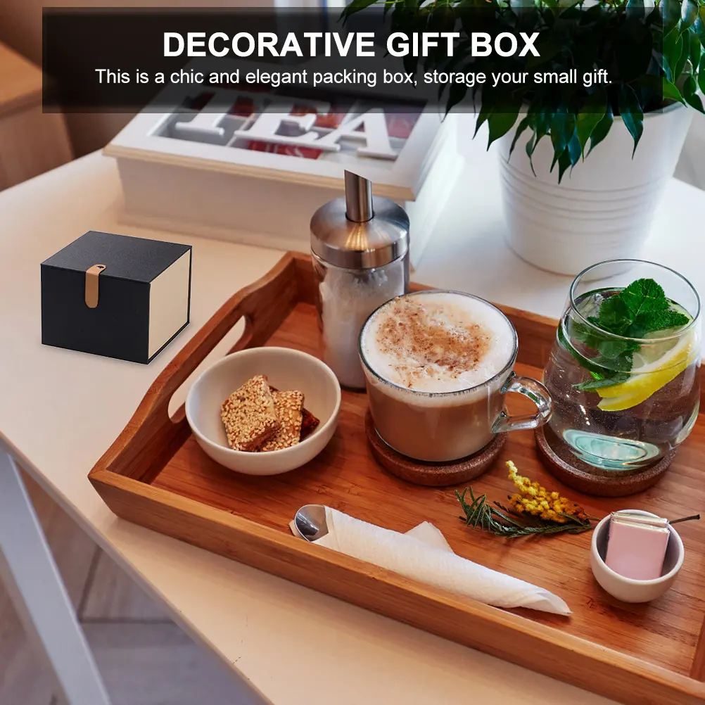 Decorations Purple Clay Pot Gift Box Office Fabric Decorative Boxes for Storage