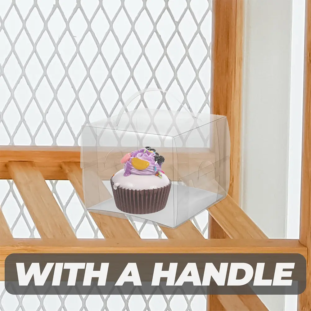 10 Pcs Cake Boxes 5 Inch Thickened PET Clear Display Portable H les Birthday Dessert Container Mousse Treat Stable Safe