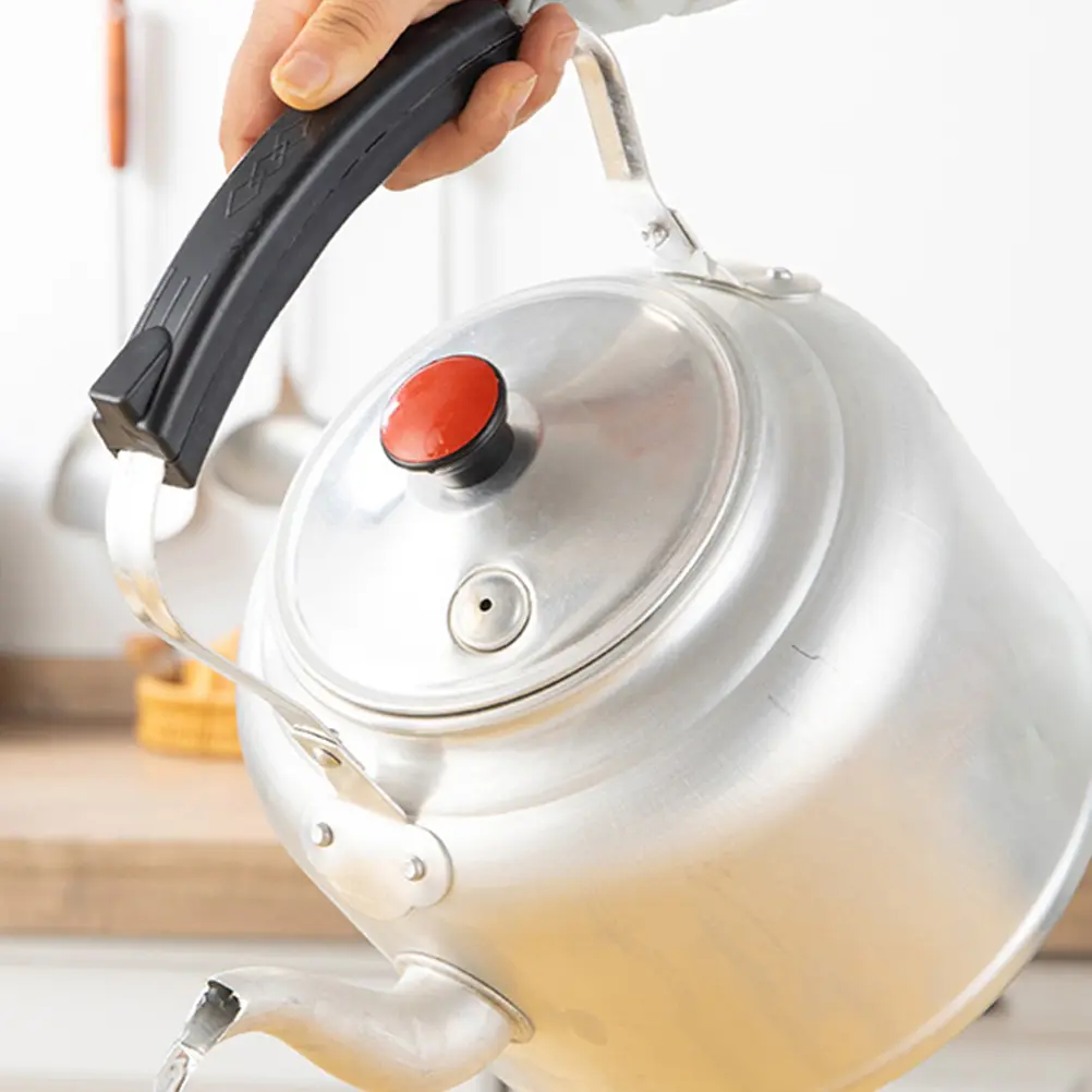 1pc Thickened Aluminum Kettle Heat Resistant Stovetop Kettle Comfortable Handle Long Lasting Fine for Tea