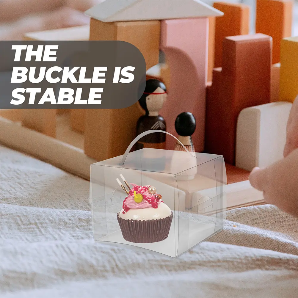 10 Pcs Cake Boxes 5 Inch Thickened PET Clear Display Portable H les Birthday Dessert Container Mousse Treat Stable Safe