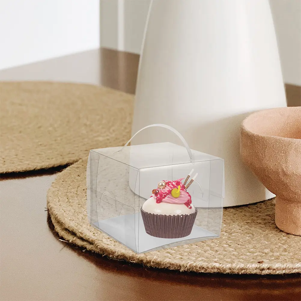 10 Pcs Cake Boxes 5 Inch Thickened PET Clear Display Portable H les Birthday Dessert Container Mousse Treat Stable Safe