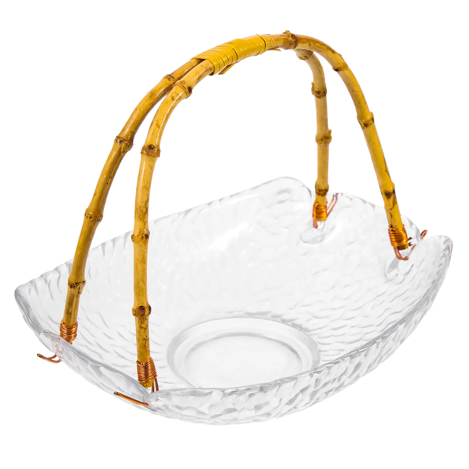 1PCS Fruit Tray Glass Snacks Holder Pattern Living Room Kitchen Bedroom Storage Plate Decorative Dry Fruits