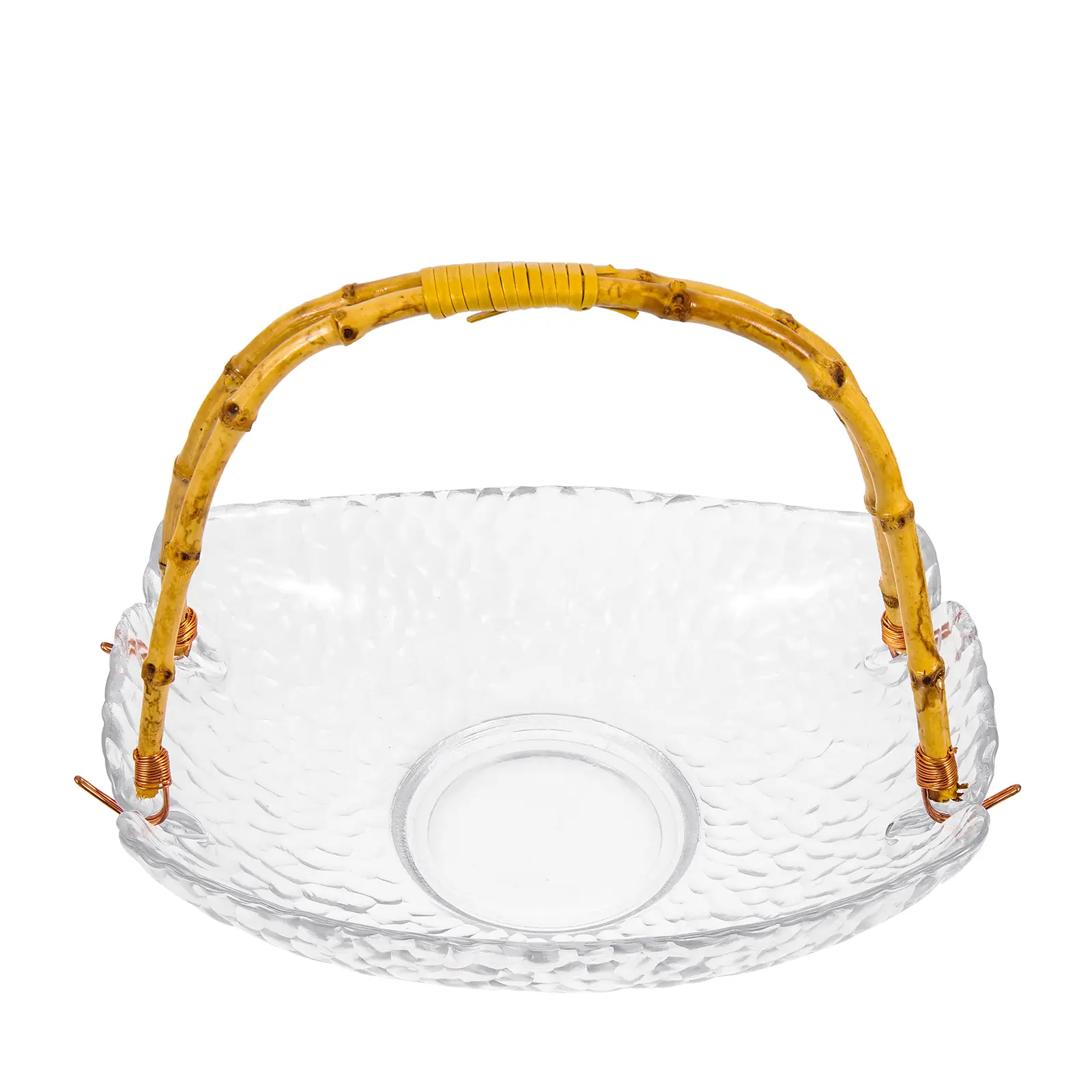 1PCS Fruit Tray Glass Snacks Holder Pattern Living Room Kitchen Bedroom Storage Plate Decorative Dry Fruits
