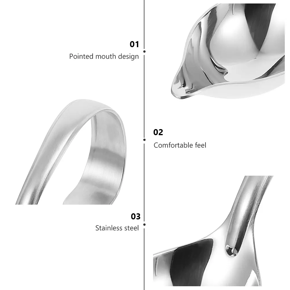 2Pcs Stainless Spoon Elegant Design Sauce Dressing Seasoning Spoons Kitchen Utensils Seasoning Spoons Bar Tools