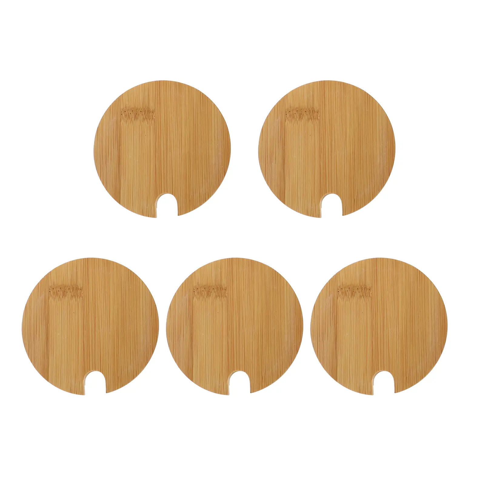 5pcs Bamboo Lid Airtight Jar Bottle Cover for Cap Seasoning Lids Practical Kitchen Bar Accessories Storage Container