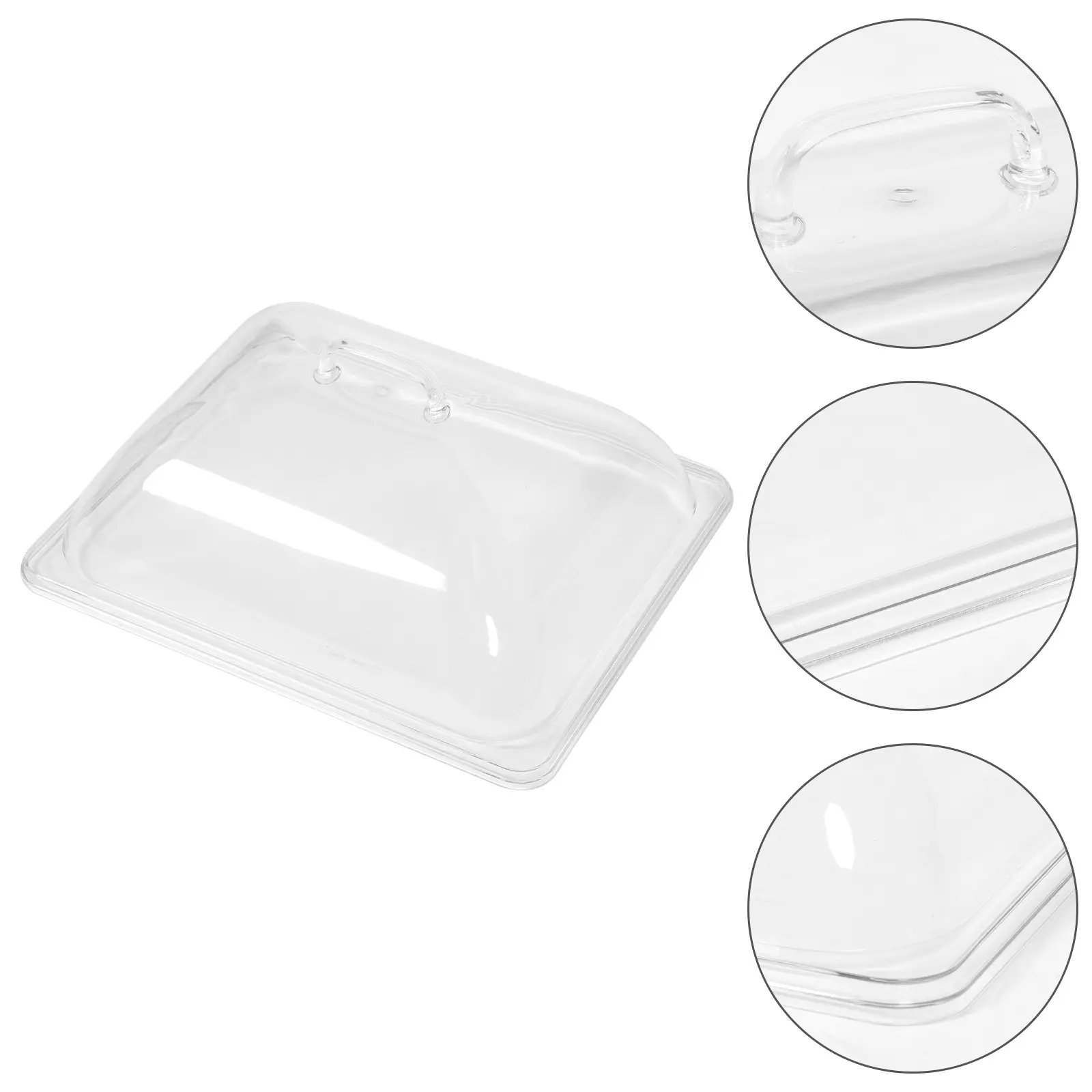 Acrylic Food Cover 33x27cm Transparent Cake Dome for Dessert Tray PC Protective Dust Cover Sturdy Easy Clean Safe Material