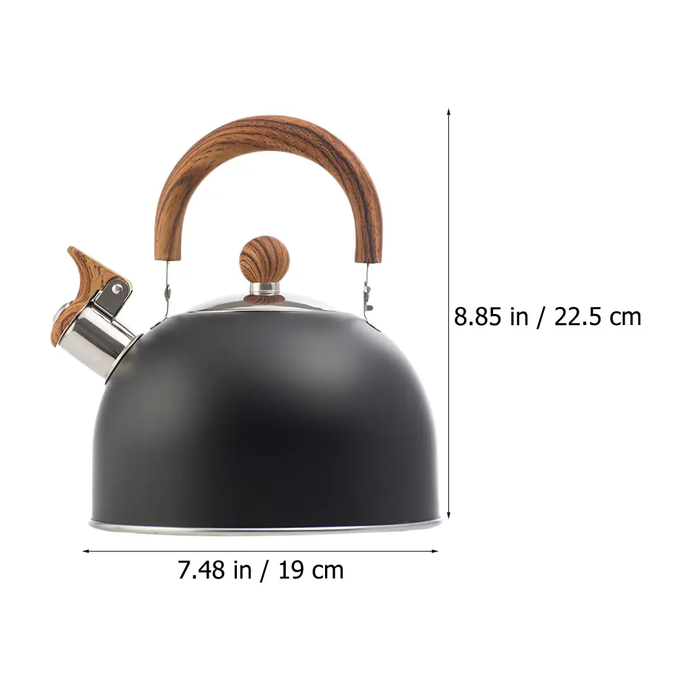 Whistle Kettle Stainless Steel Teapot Rubber Covered Nylon Anti-Scalding Stovetop Suitable Gas Boiling Water Tea Coffee Home