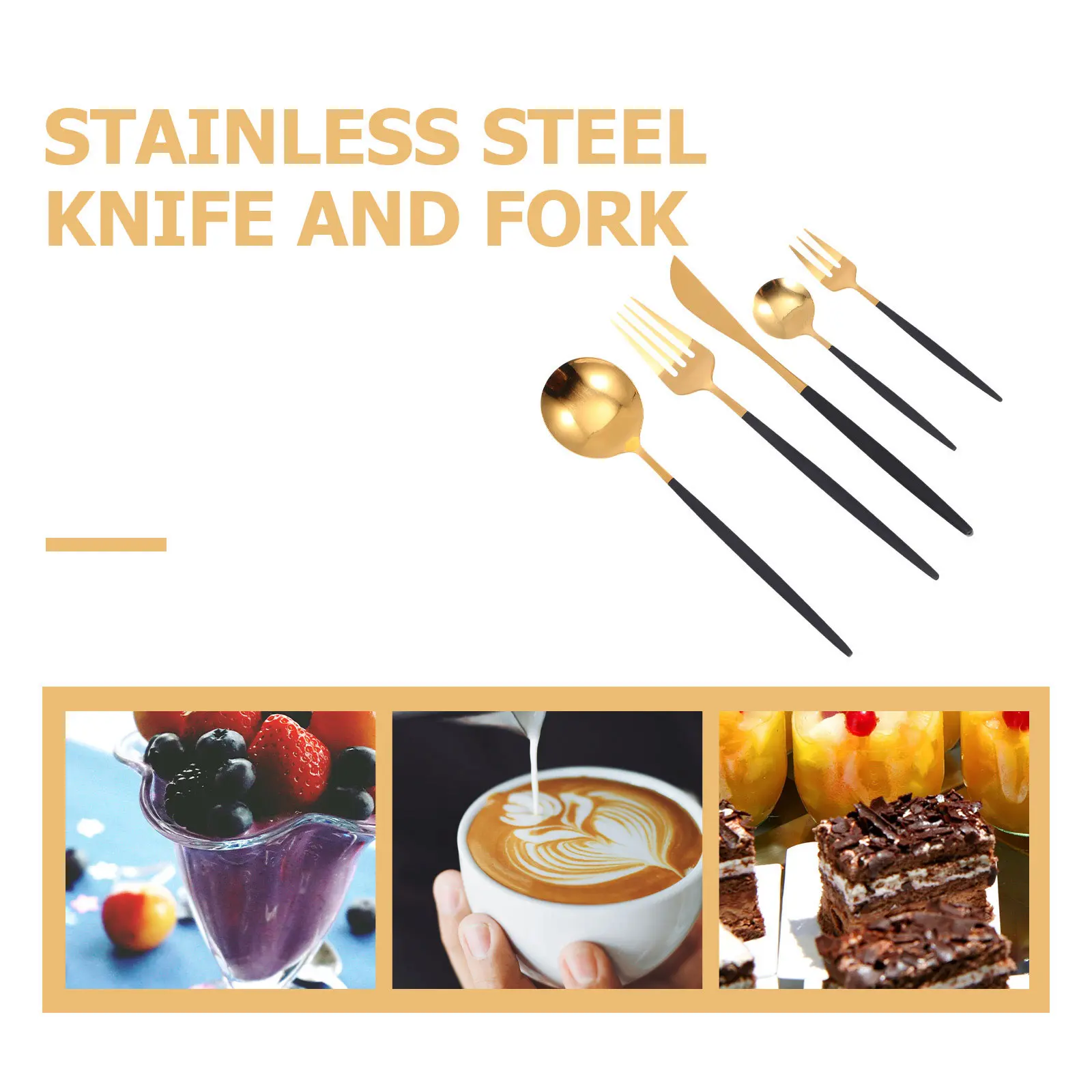 Knife and Fork Stainless Steel Cutlery Serving Utensils Dinnerware Spoons Knives Kit