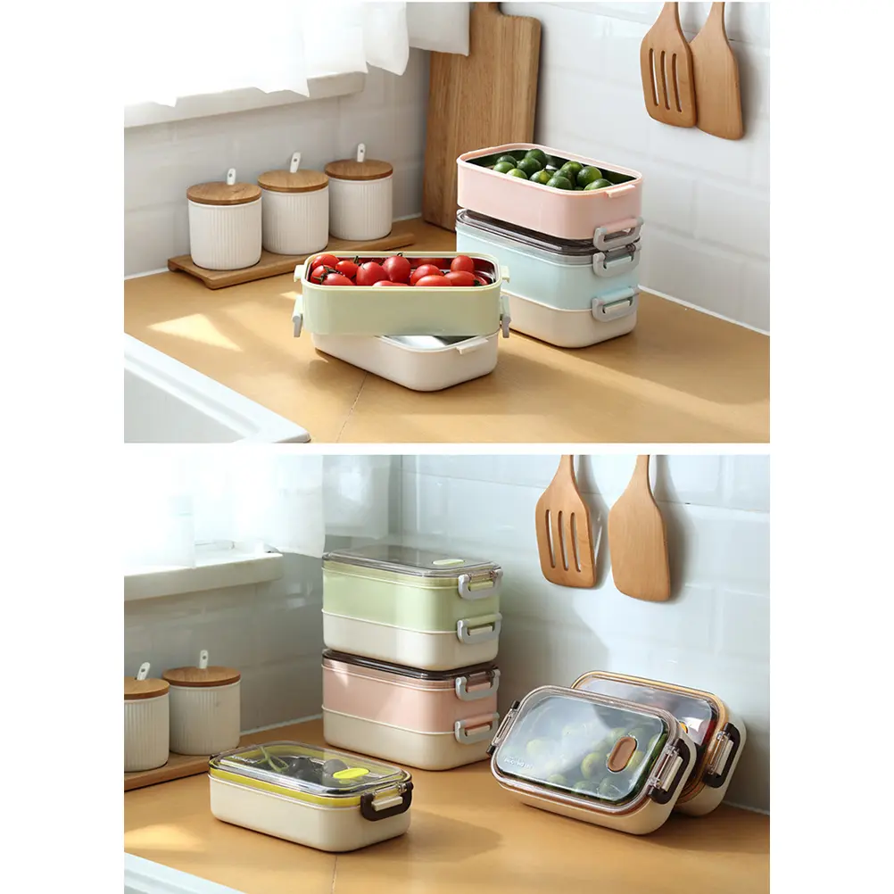 Thermal Lunch Box 1600 ML Food Container Leakproof Insulated Double Layer for School Office Students Workers