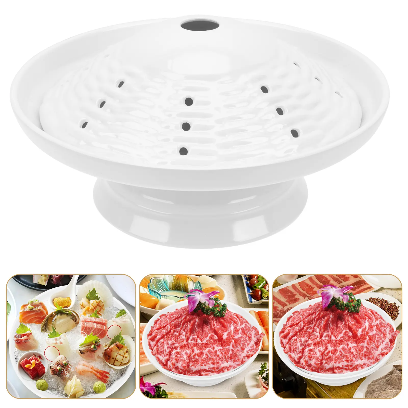 Creative Tableware Serving Platters Advanced White Melamine Dinner Plates