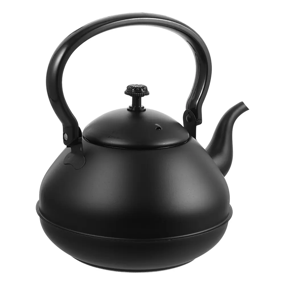 Stainless Steel Kettle Camping Hot Water Stove Retro Boiling Teapot for Gas Metal Stovetop