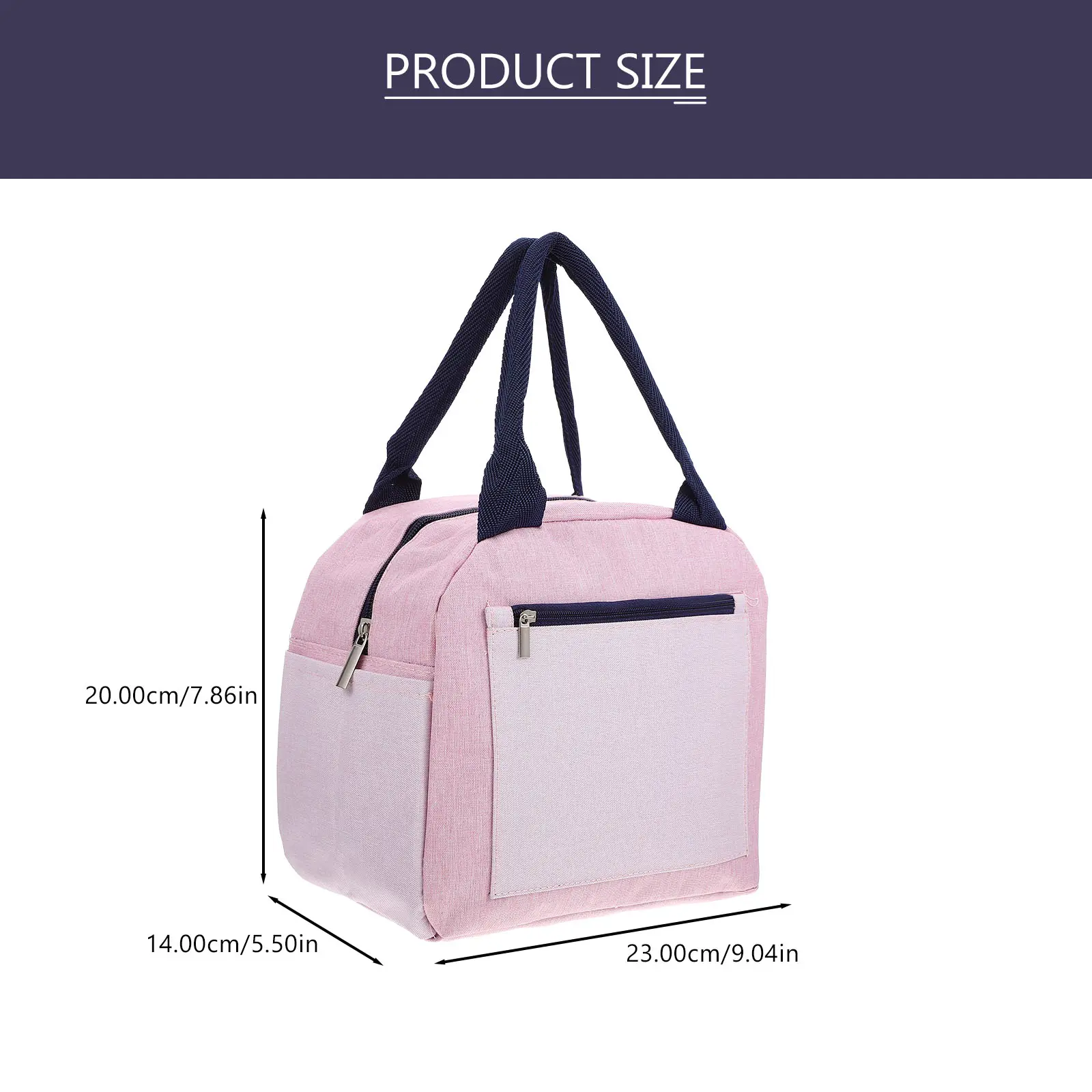 1pc Insulated Lunch Bag Large Capacity Leakproof Portable Thermal Bags for Food Oxford Cloth Wear Resistant Bento Cooler Storage