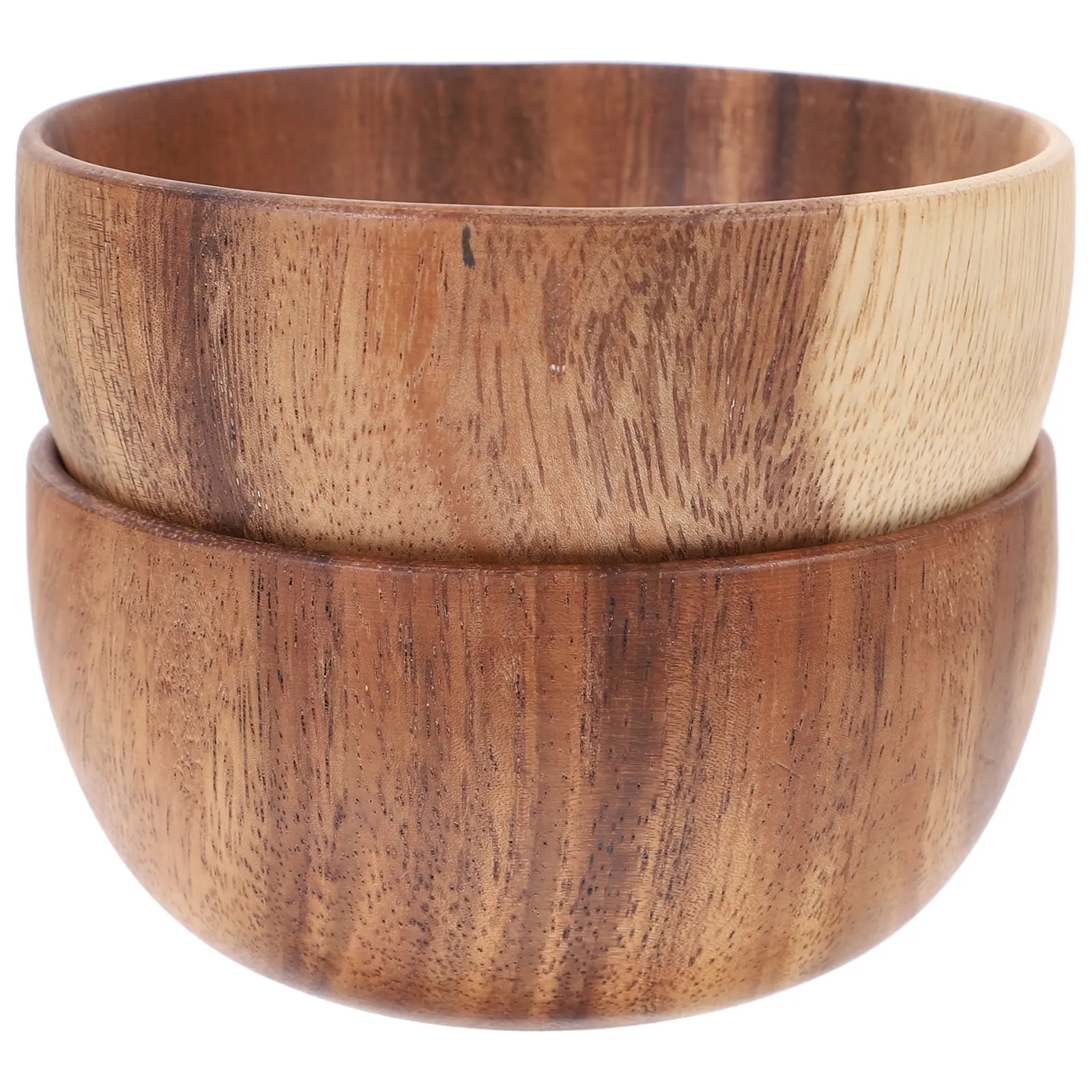 2 Pcs Wooden Bowl Set Salads Serving Bowls Snack for Kitchen Soup Large Japanese Fruit