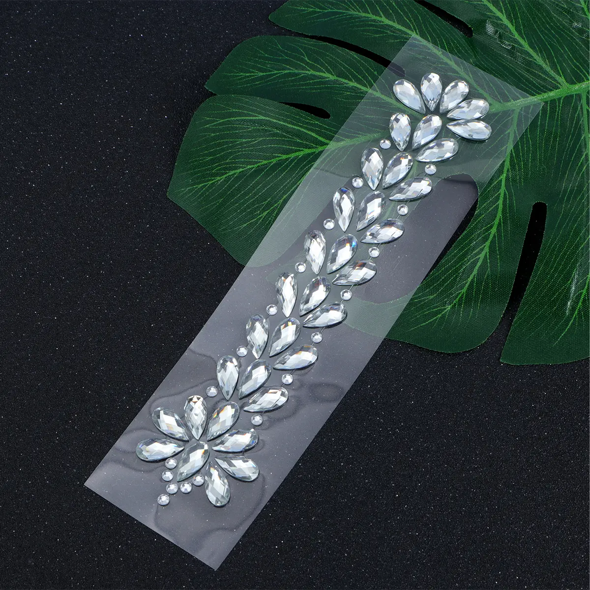 3 Sheets Resin Rhinestone Stickers Crystal DIY Decal Craft Projects Multi Shape Petals Style Durable Self Adhesive