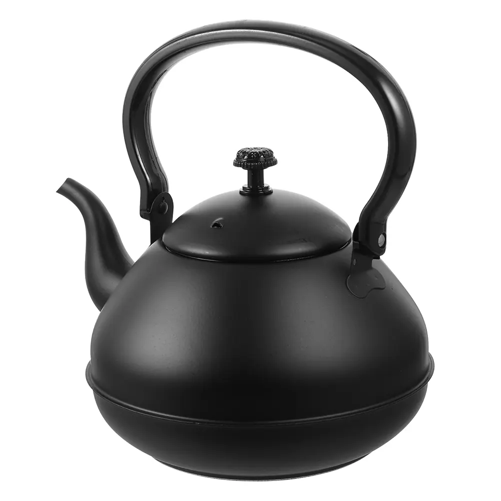 Stainless Steel Kettle Camping Hot Water Stove Retro Boiling Teapot for Gas Metal Stovetop