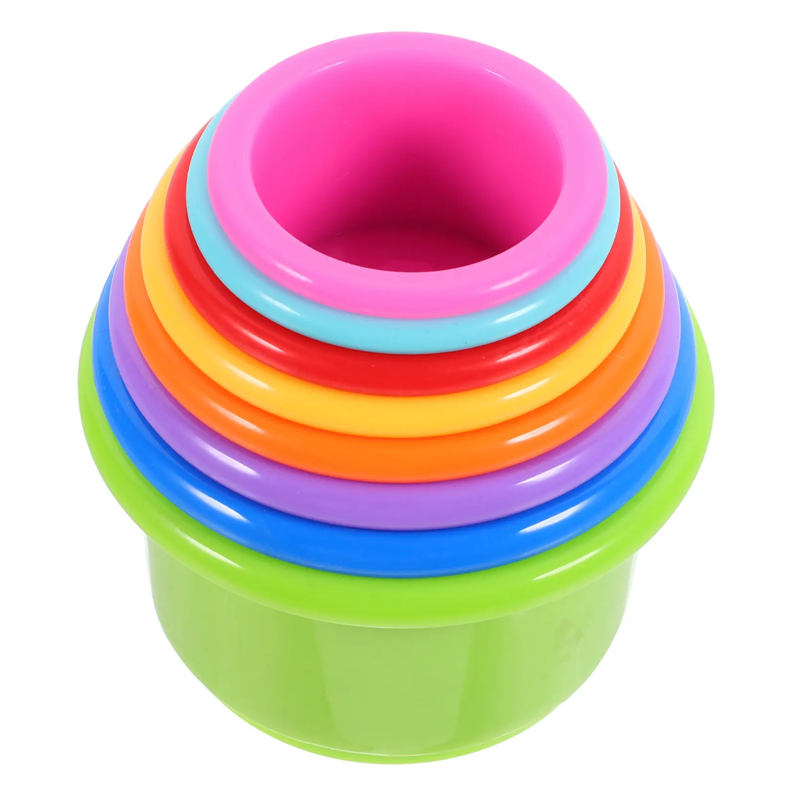 8 Pcs Food Grade Reusable Plastic Nesting Cup Rabbit Stacking Toy Bunny Food Pet Feeding Plaything Animal Training