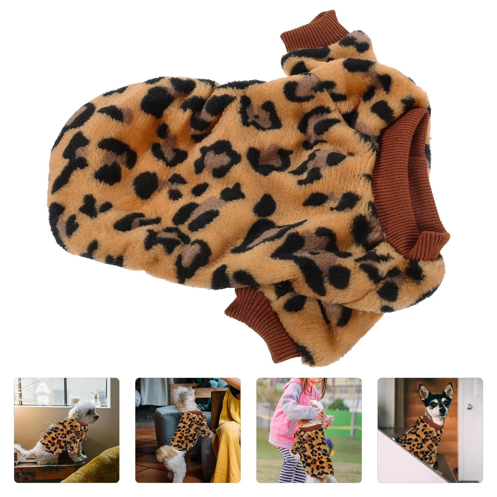 Puppy Sweater Sweaters Pet Warm Clothes Sweatshirt Garments for Pets Coral Fleece Dog Clothing