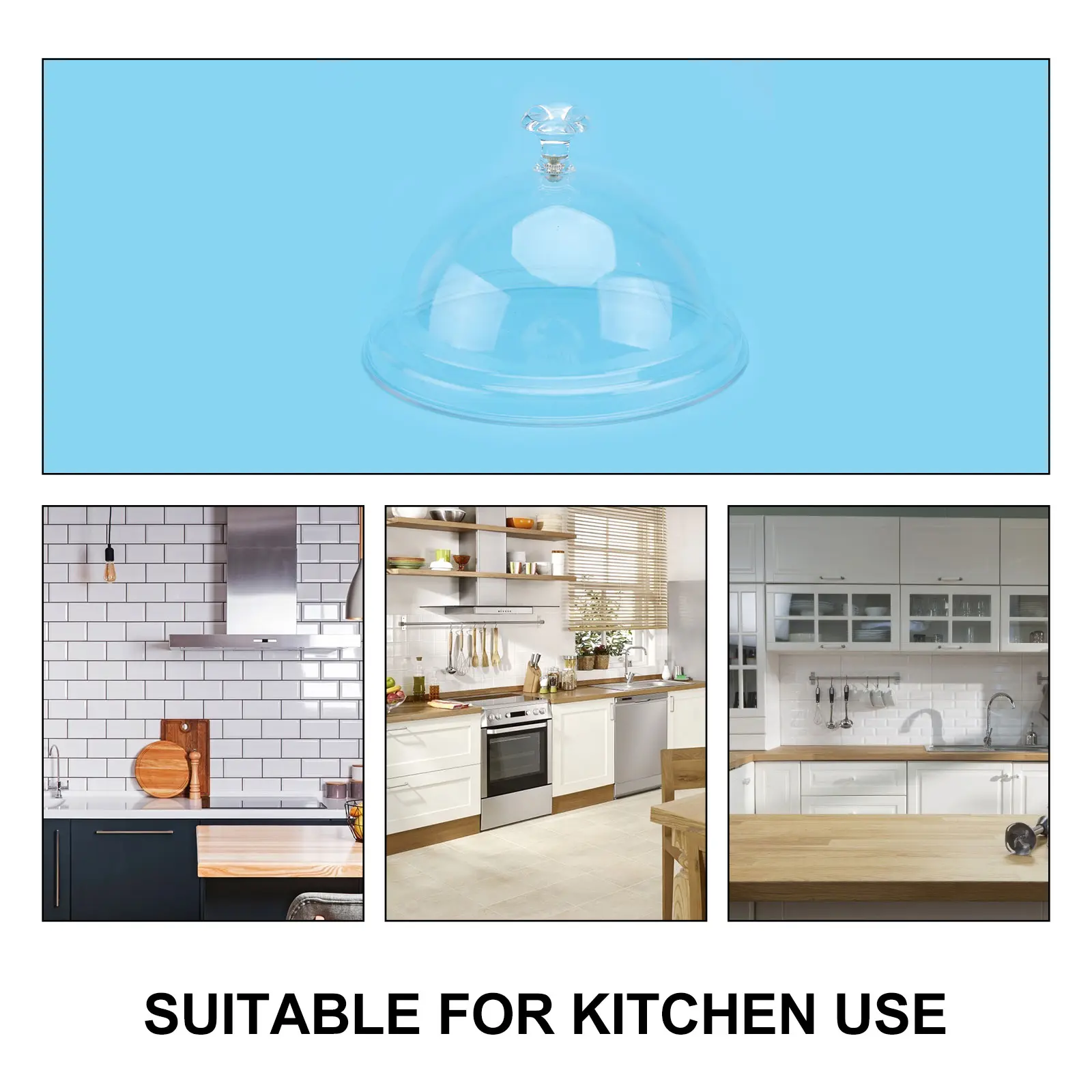 Transparent Food Covers Acrylic Dust Proof Lid Round Dessert Tent Protector Home Hotel Restaurant Kitchen Bar Use Safe