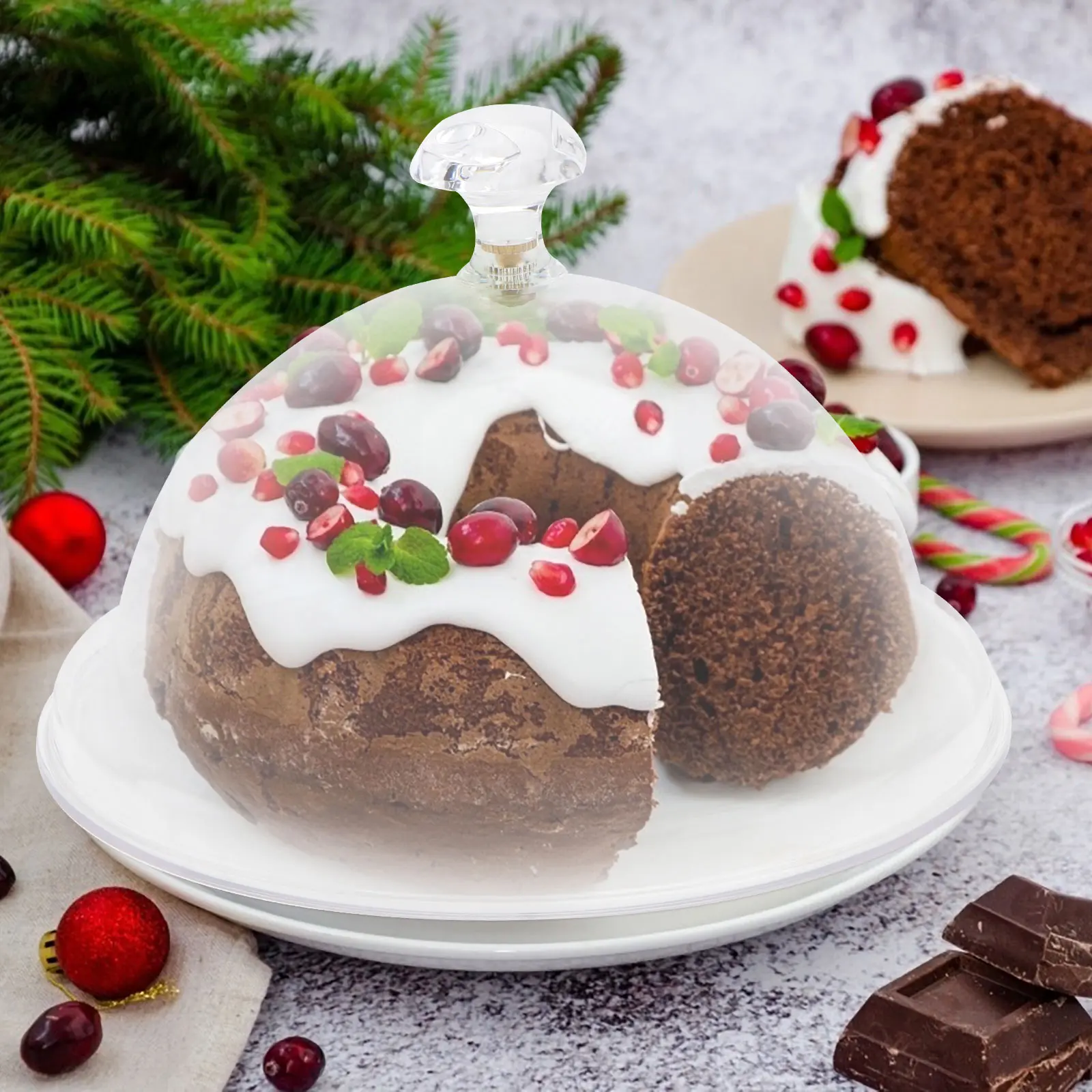 Transparent Food Covers Acrylic Dust Proof Lid Round Dessert Tent Protector Home Hotel Restaurant Kitchen Bar Use Safe