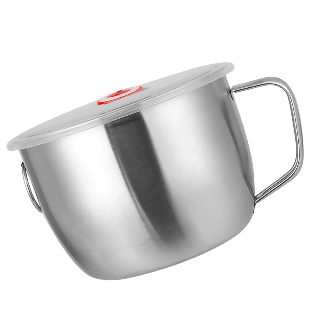 Ramen Bowls Stainless Steel Food Storage Soup Container Home Kitchen Bar Rice Bowl Instant Noodle Eating Portable