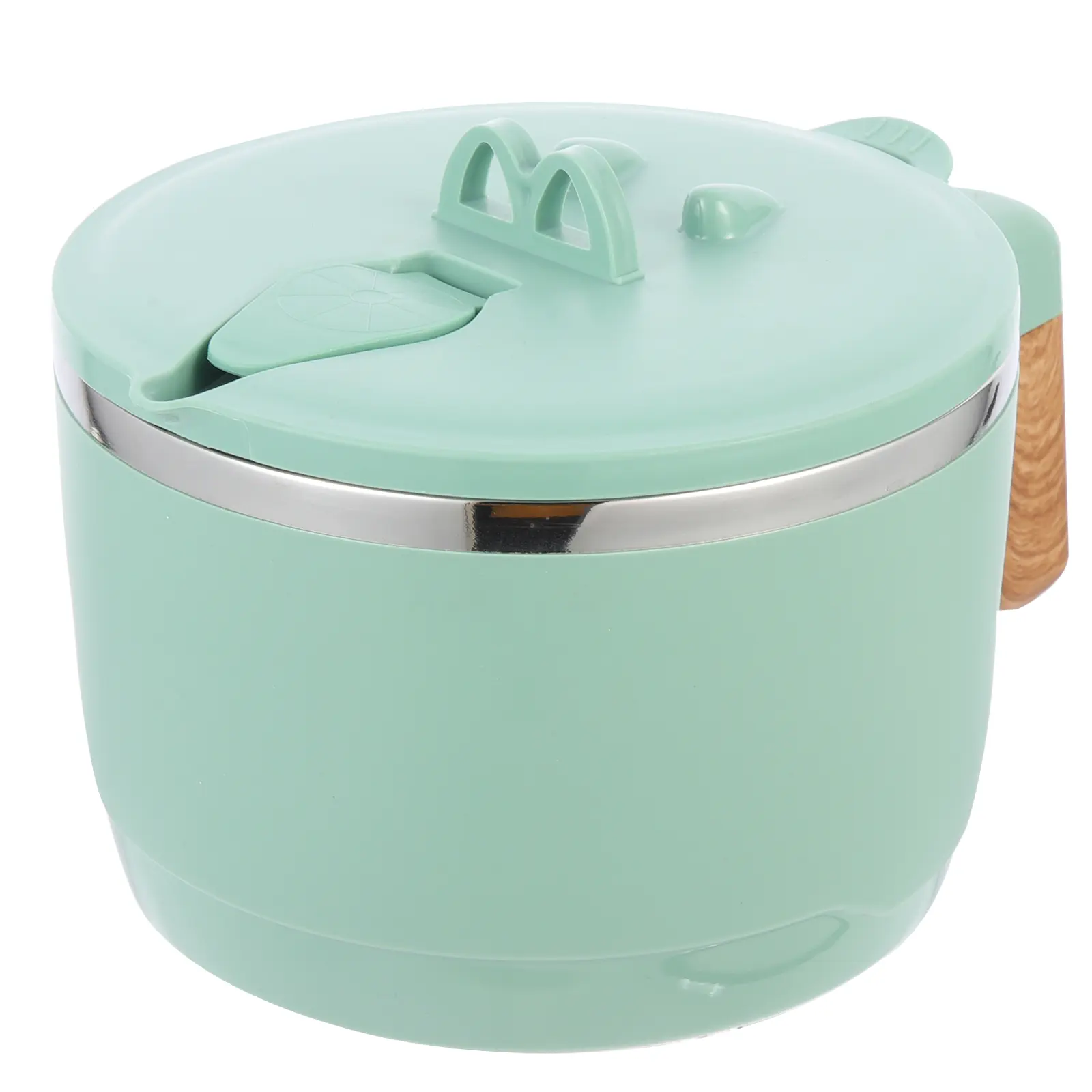 Stainless Steel Insulated Noodle Bowl Leak Proof Handle Anti Scald Portable Soup Rice Container Reusable for Lunch