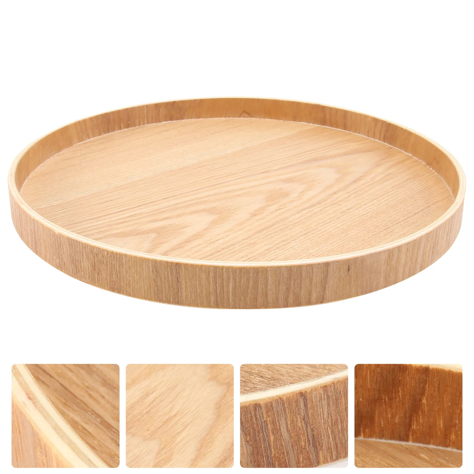 Wooden Tea Tray Log Color Kitchen Barware Practical Restaurant Hotel Party Family Dinner Sushi Storage Housewarming Gift