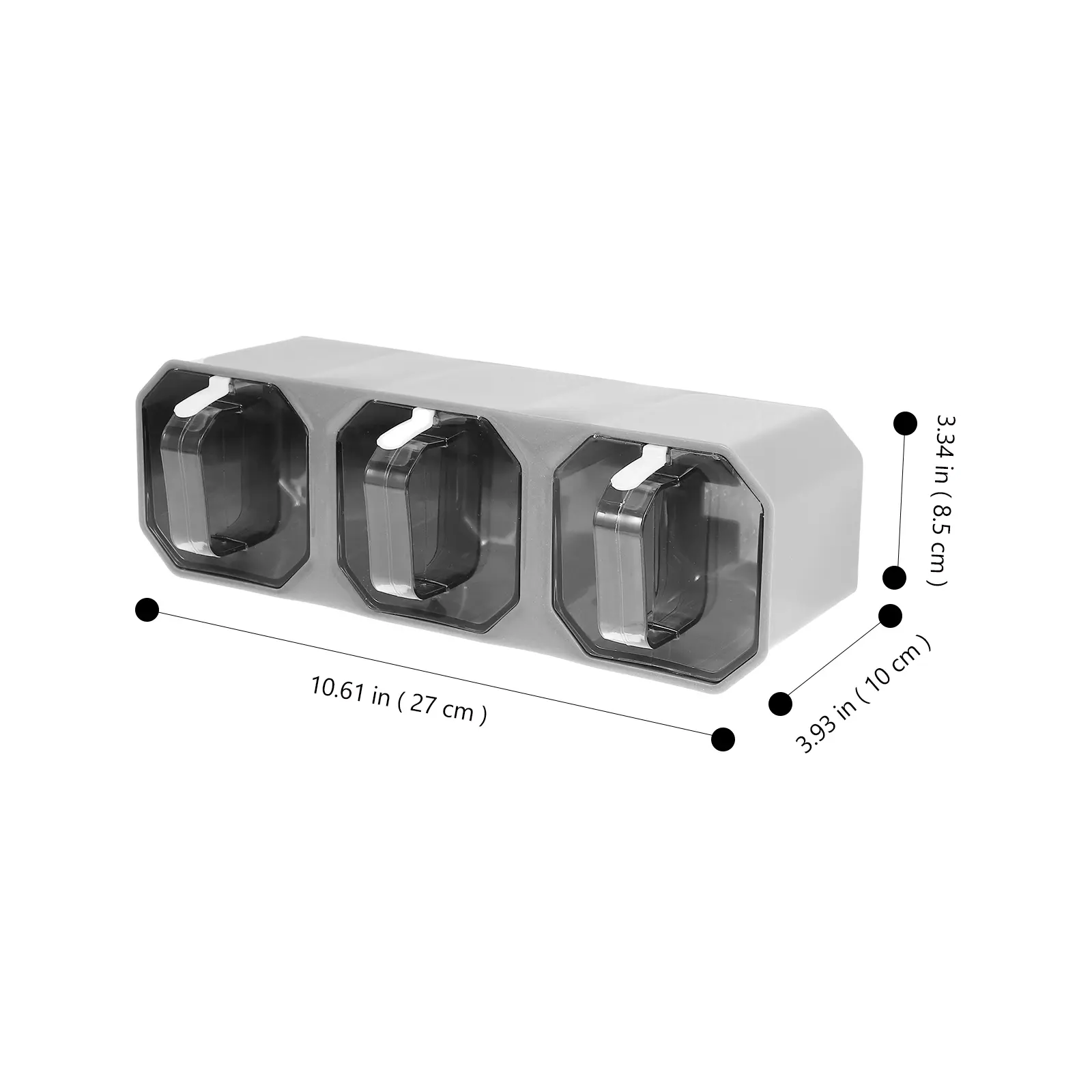 3-Grid Spice Rack Seasoning Jar Combination 400ml Salt Shaker Reusable Plastic Container Kitchen Accessory Storage Solution