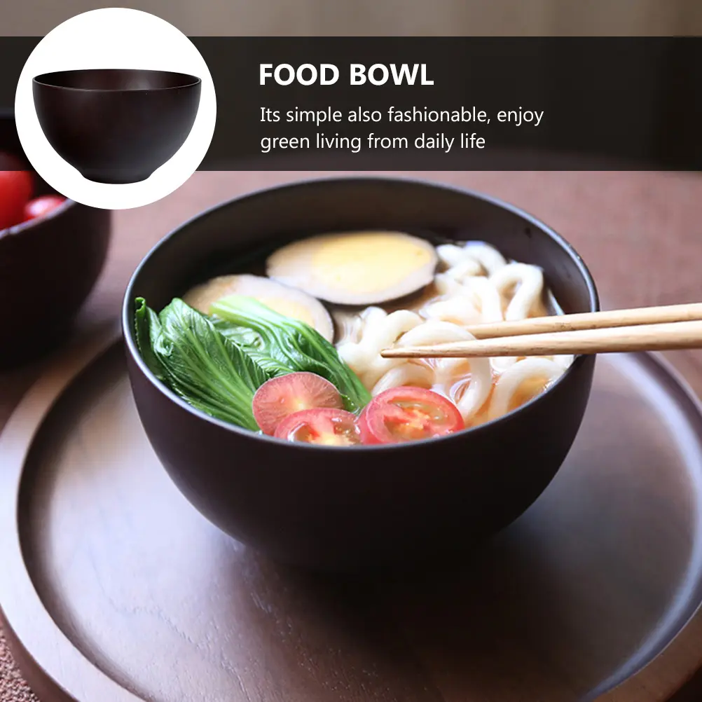 Wooden Bowls Jujube Food Container Fruit Household Tableware Salad Serving Smooth Edges Practical Kitchen Bar Utensils