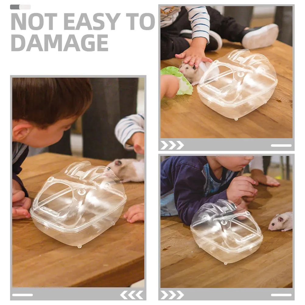 Hamster Bathroom Supplies Clear Medium Size Sand Bath Box Guinea Pig Toilet Small Pet Bathtub Accessories Wear Resistant