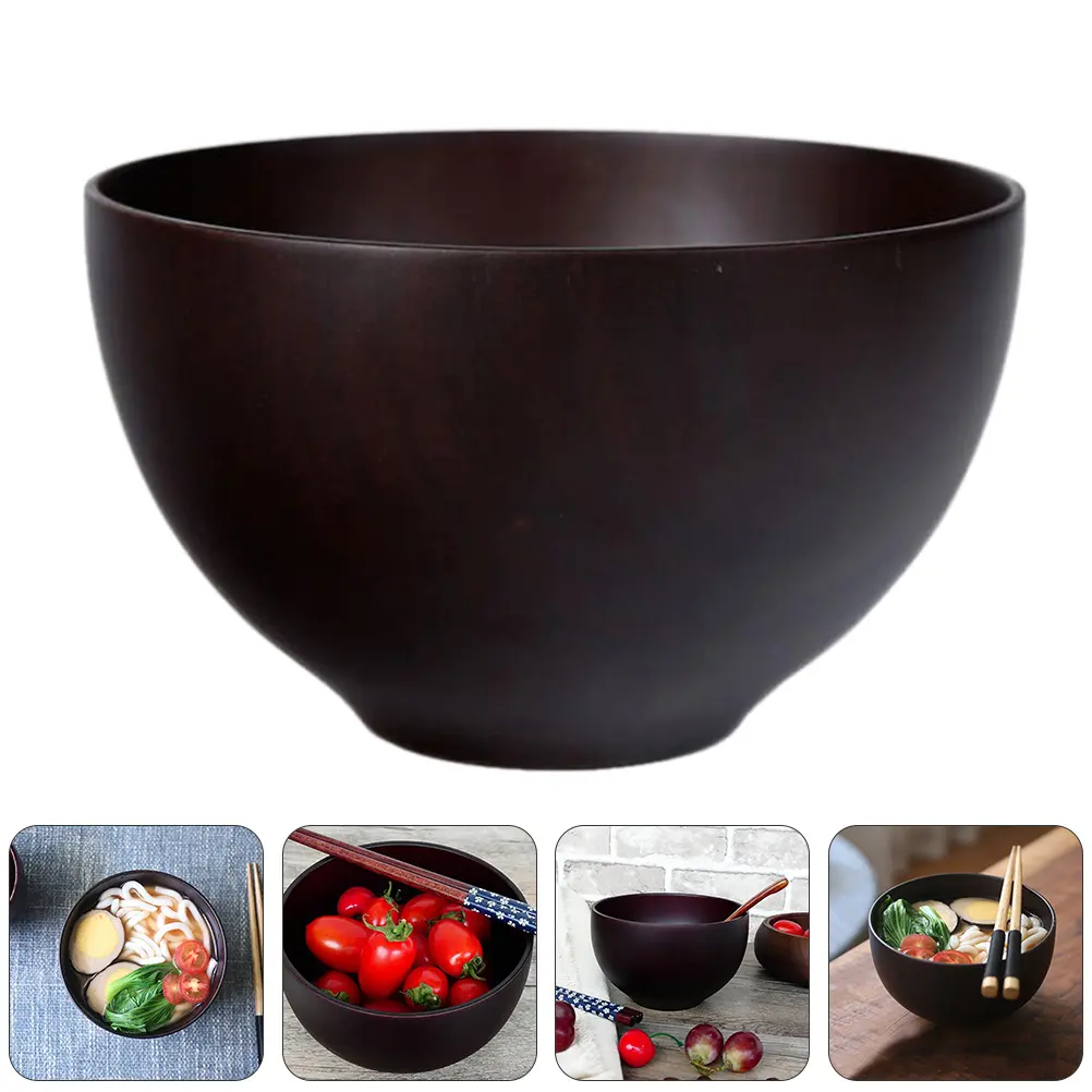 Wooden Bowls Jujube Food Container Fruit Household Tableware Salad Serving Smooth Edges Practical Kitchen Bar Utensils