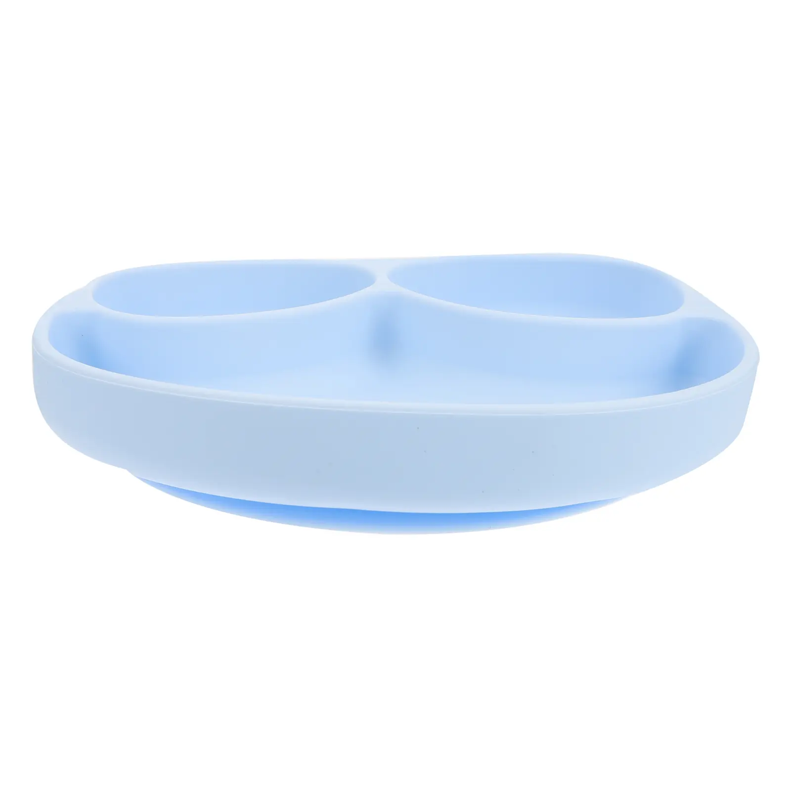 Silicone Baby Plates Toddler Suction Plate Set Green Color Divided Design Food Grade Healthy Reusable Kids Dinner Tray