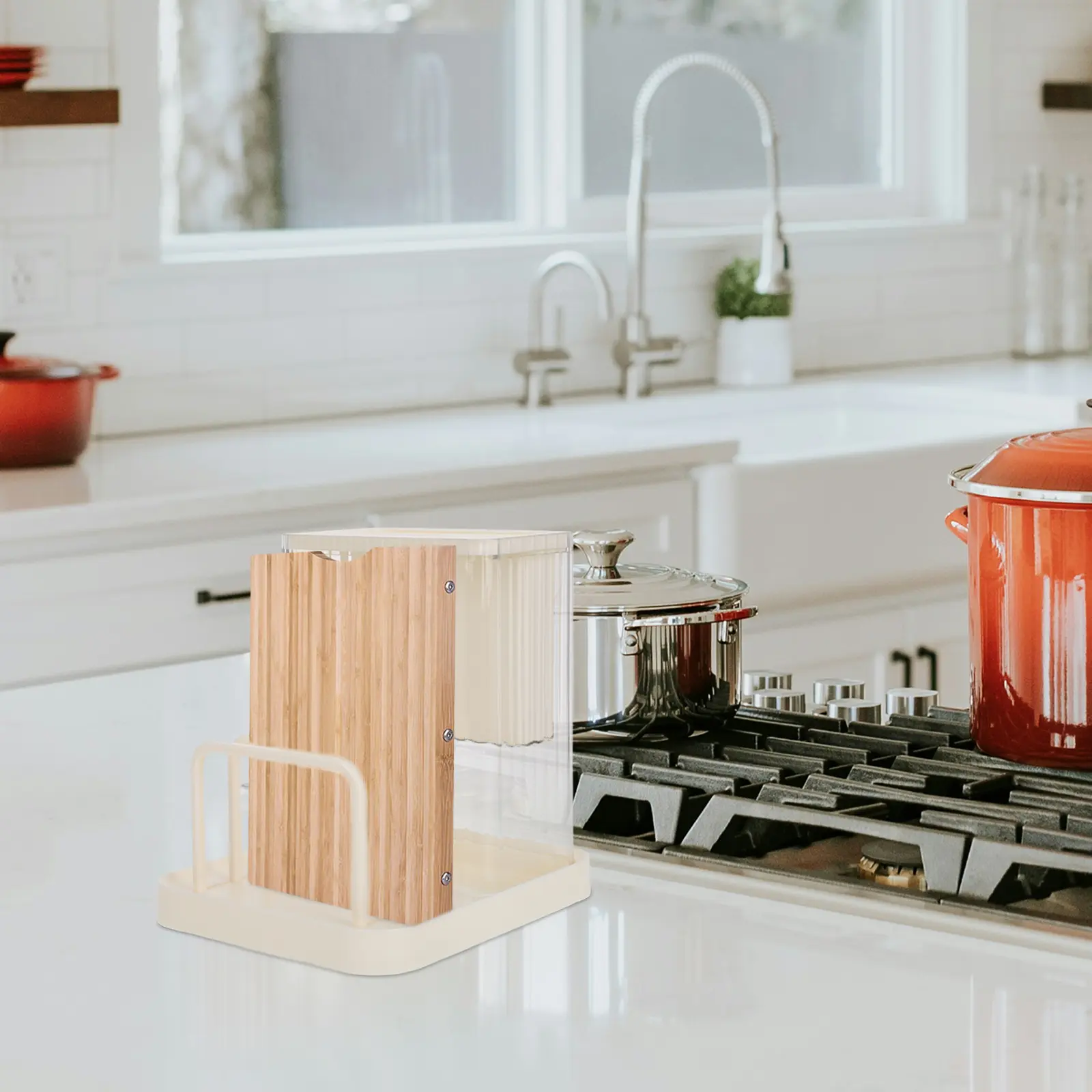 Kitchen Cutting Board Rack Utensil ganizer Large Holder Accessories Spacesaving Water Draining Stylish Kitchen Decor