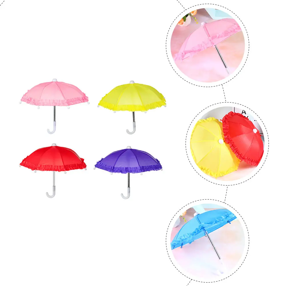 4 Pcs Mini Lace Umbrella Toy Kid Umbrella Toy Decorative Children Umbrella Shade Parasol Household Merchandises