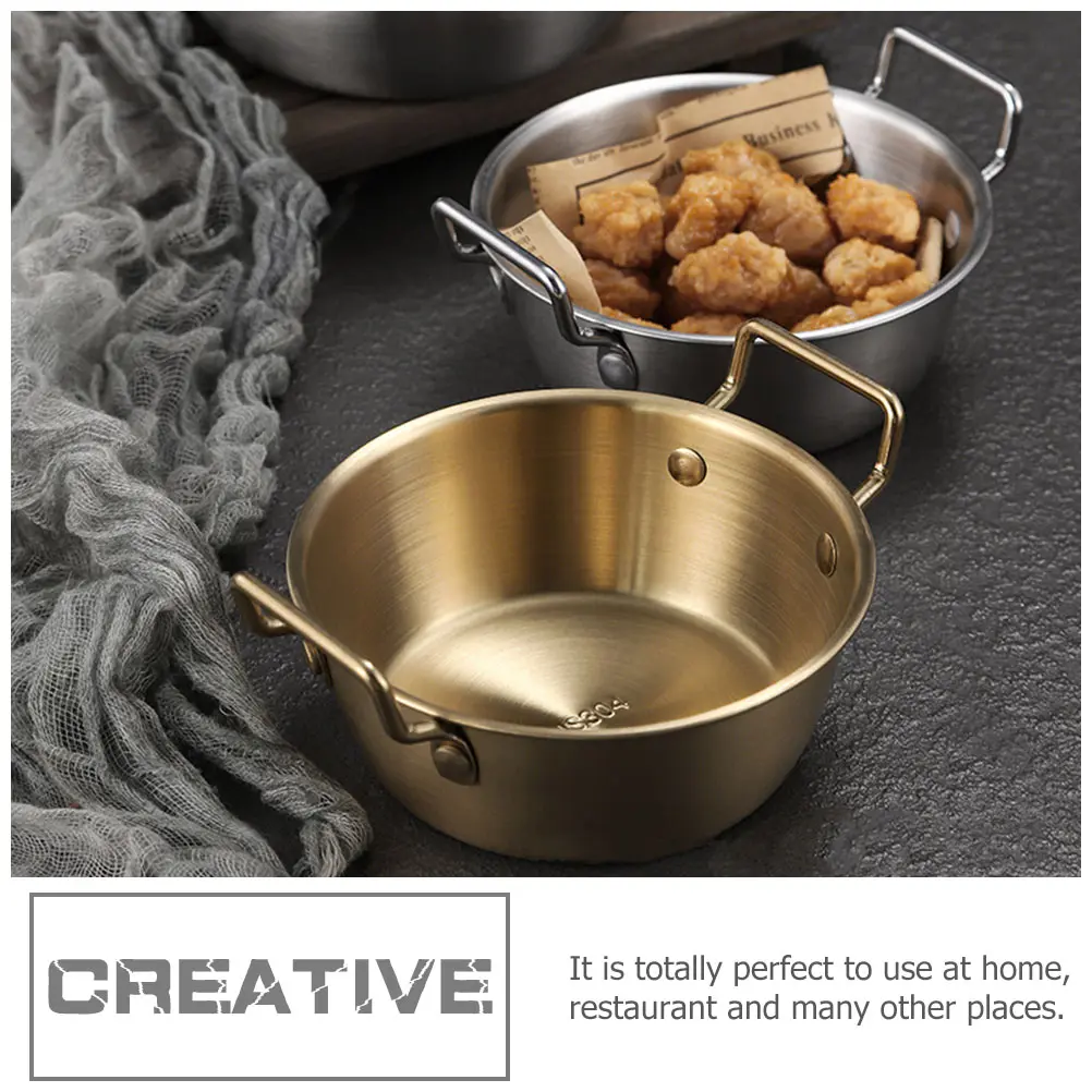 Large Stainless Steel Snack Basket Food Containers Round Serving Bowl Metal
