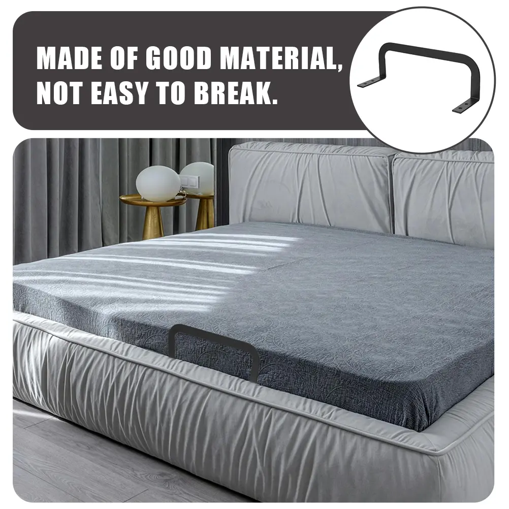 4pcs Strong Metal Anti Skid Mattress Baffle Retainer Bar Non Slip Stopper Bed Frame Fixator Grippers Sturdy Iron Holder For