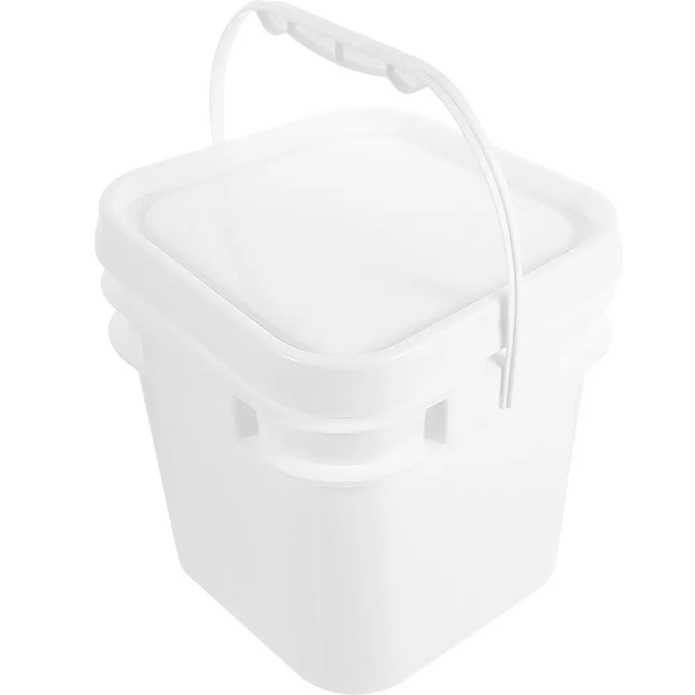 2L White ABS PP Paint Bucket With Lid Plastic Container For Art Pigment Storage Painting Buckets Cans Tools Supplies Containers