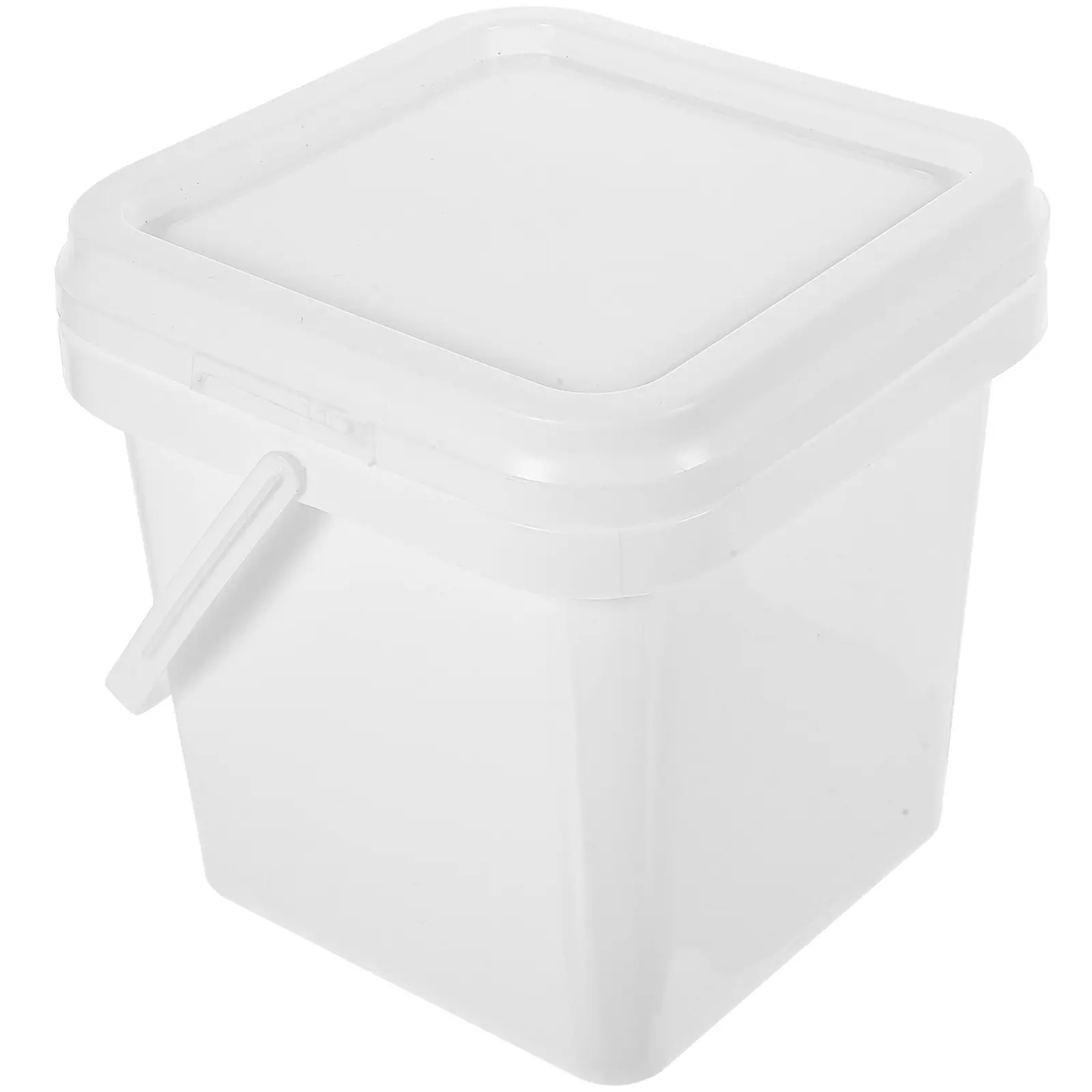 2L White ABS PP Paint Bucket With Lid Plastic Container For Art Pigment Storage Painting Buckets Cans Tools Supplies Containers