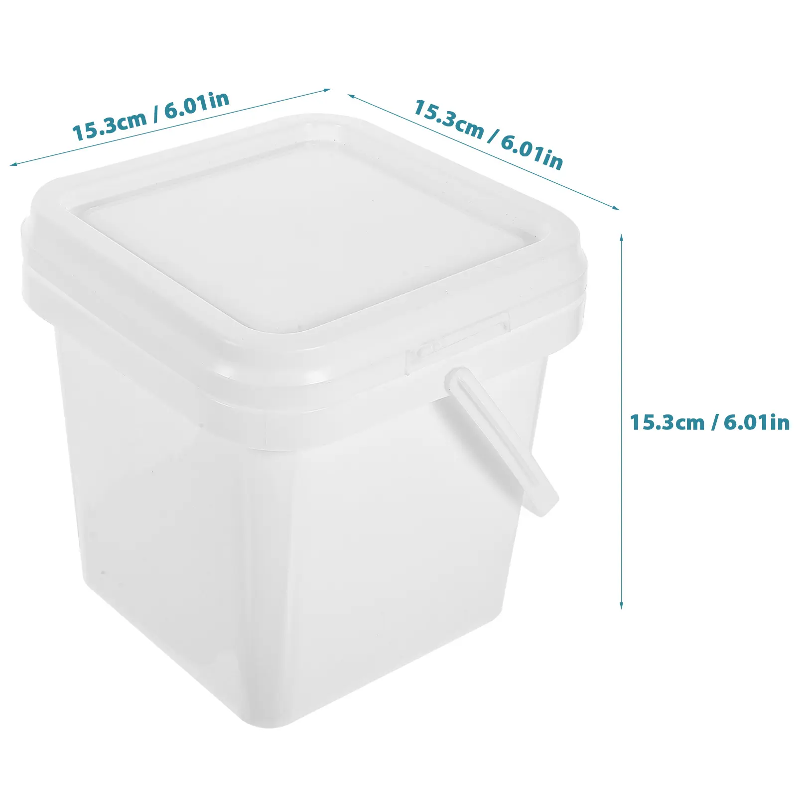 2L White ABS PP Paint Bucket With Lid Plastic Container For Art Pigment Storage Painting Buckets Cans Tools Supplies Containers
