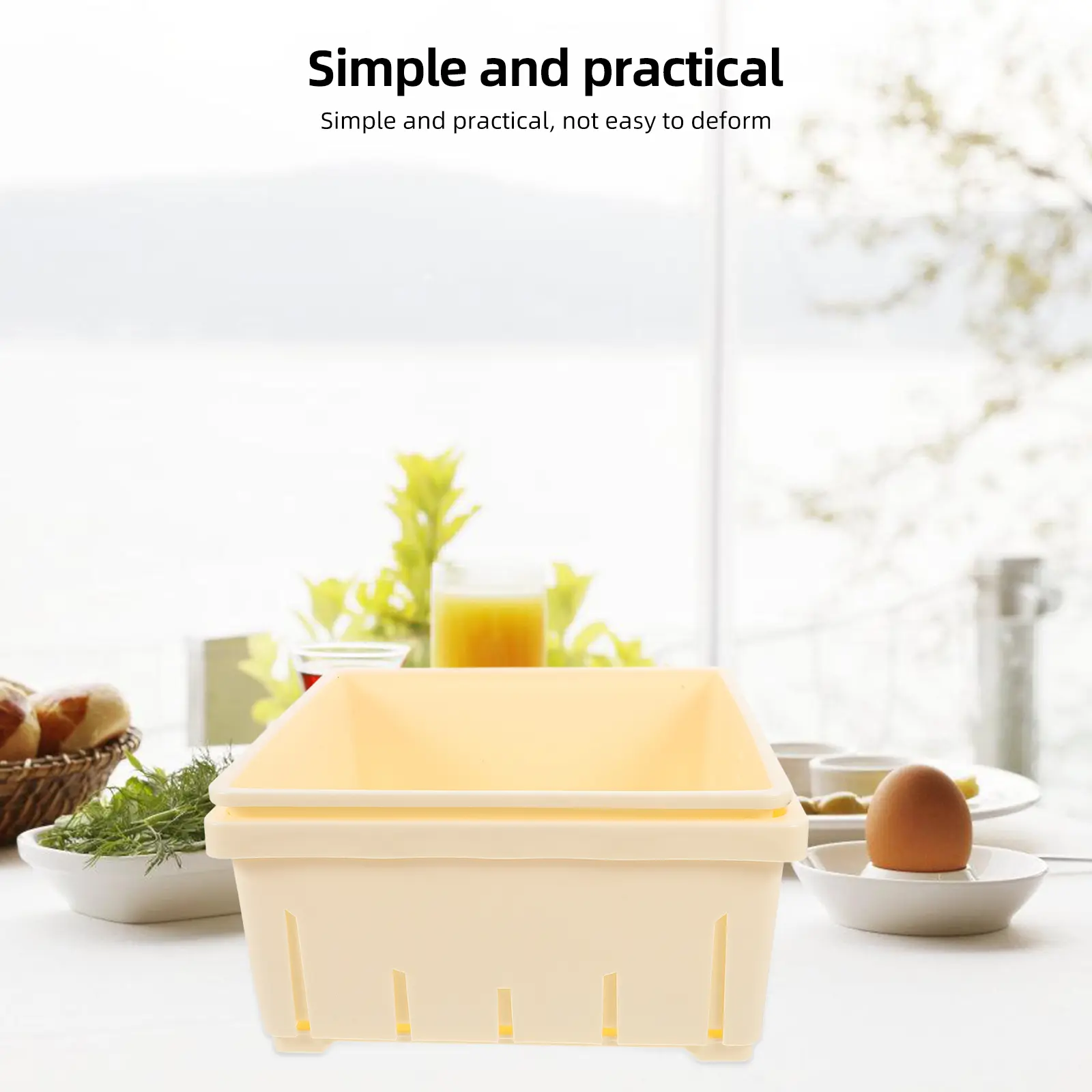 Tofu Mold Maker Box Press Homemade Kit Plastic Mould Easy Use Reusable Kitchen Supply Baking Pan Versatile Creative DIY