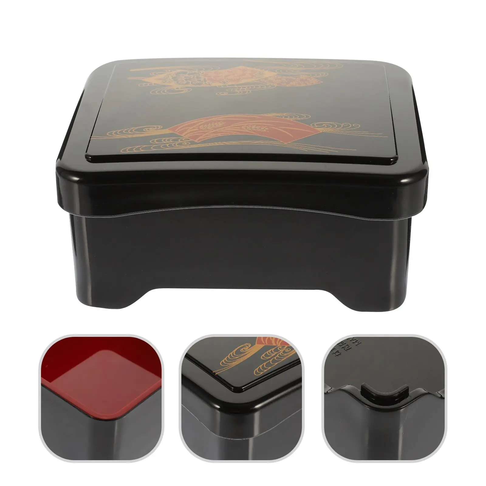 Large Capacity Acrylic Food Container Lunch Meal Prep Storage Reusable Sushi Box Kitchen Container For Office Family