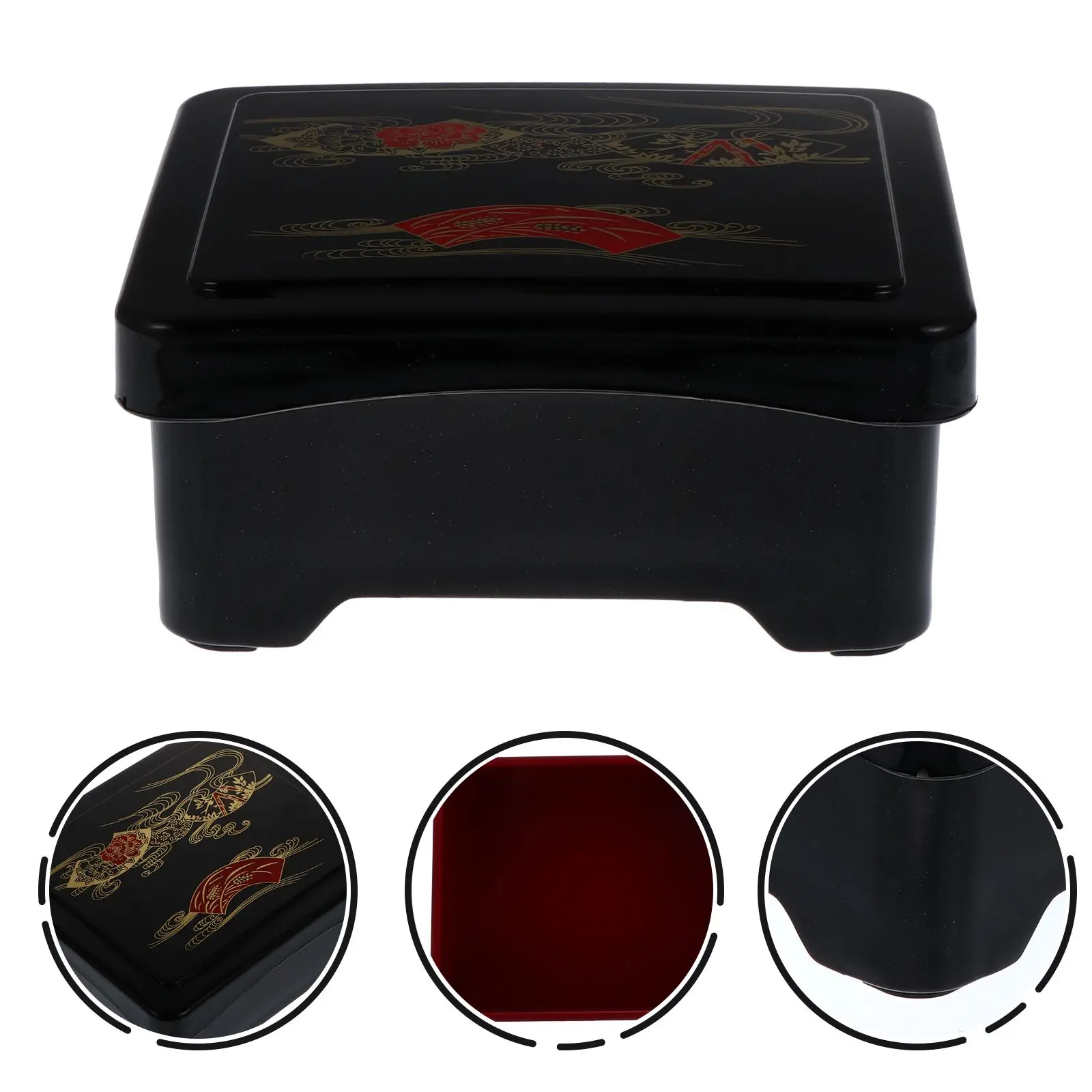 Large Capacity Acrylic Food Container Lunch Meal Prep Storage Reusable Sushi Box Kitchen Container For Office Family