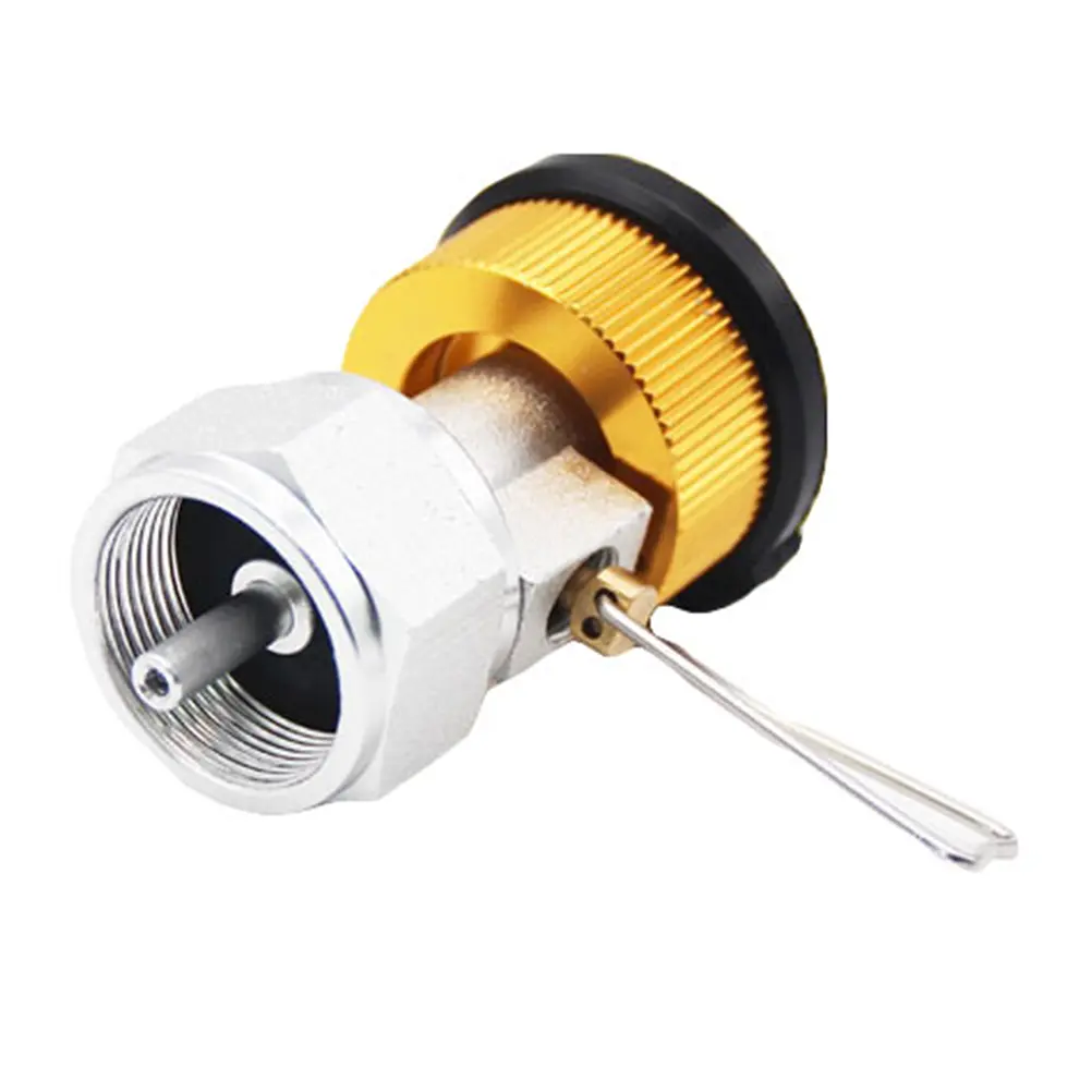 Gas Tank Mutual Charging Valve Propane Adapter Filler Heavy Duty Camping Hiking BBQ Accessories Double Gas Valves Kitchen
