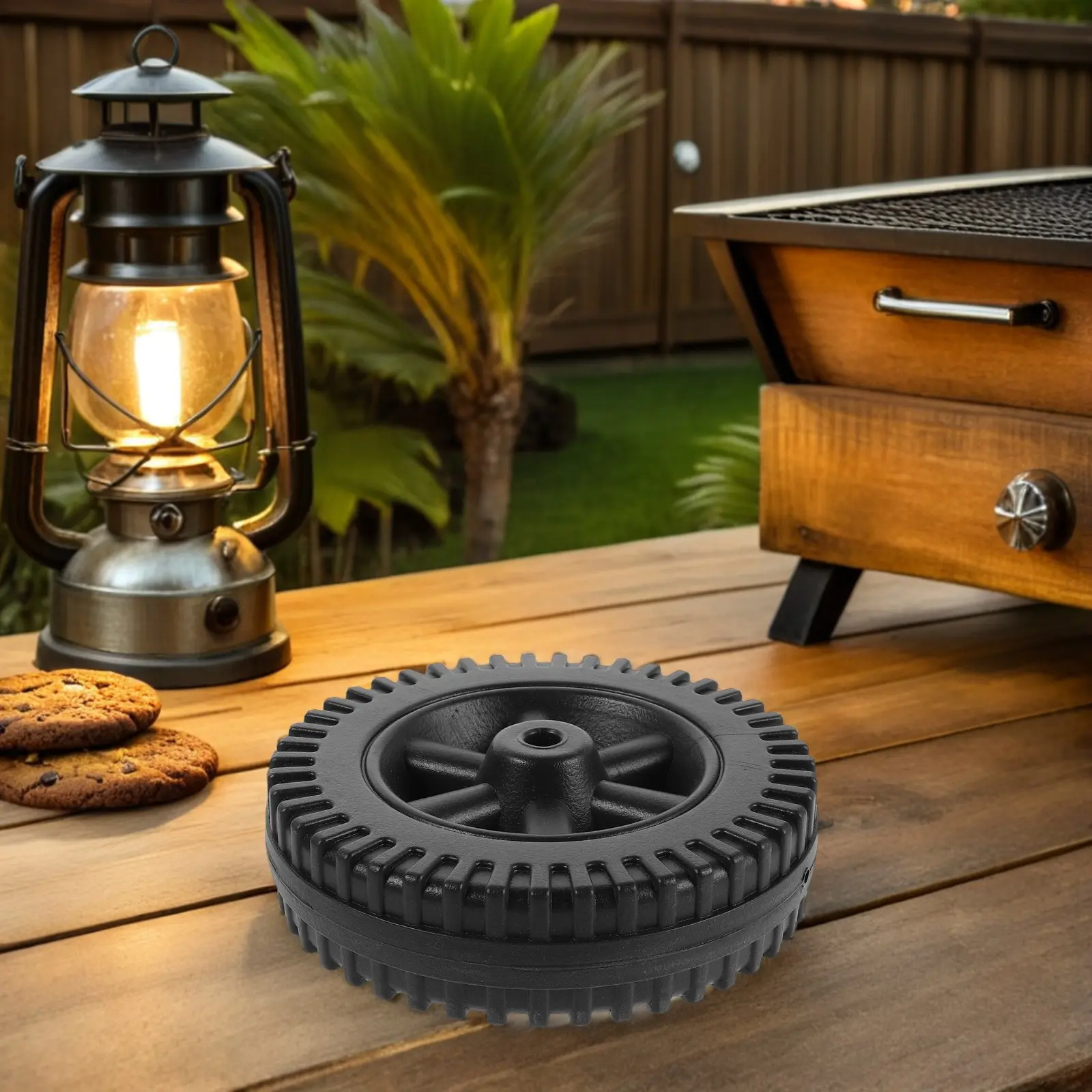 4 Pcs BBQ Wheels Barbecue Oven Cart Swivel Charcoal Grills Replacement Caster Plastic