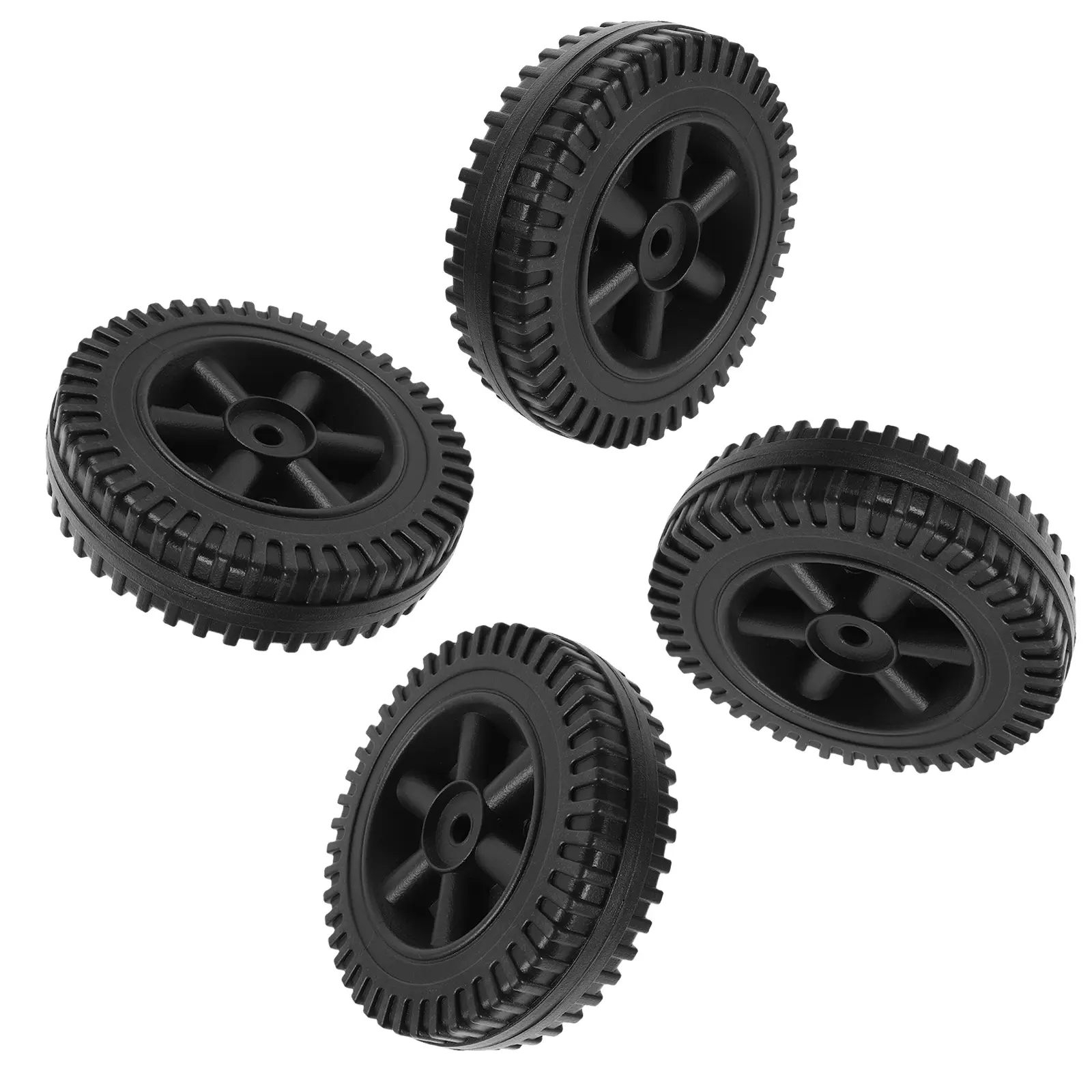 4 Pcs BBQ Wheels Barbecue Oven Cart Swivel Charcoal Grills Replacement Caster Plastic