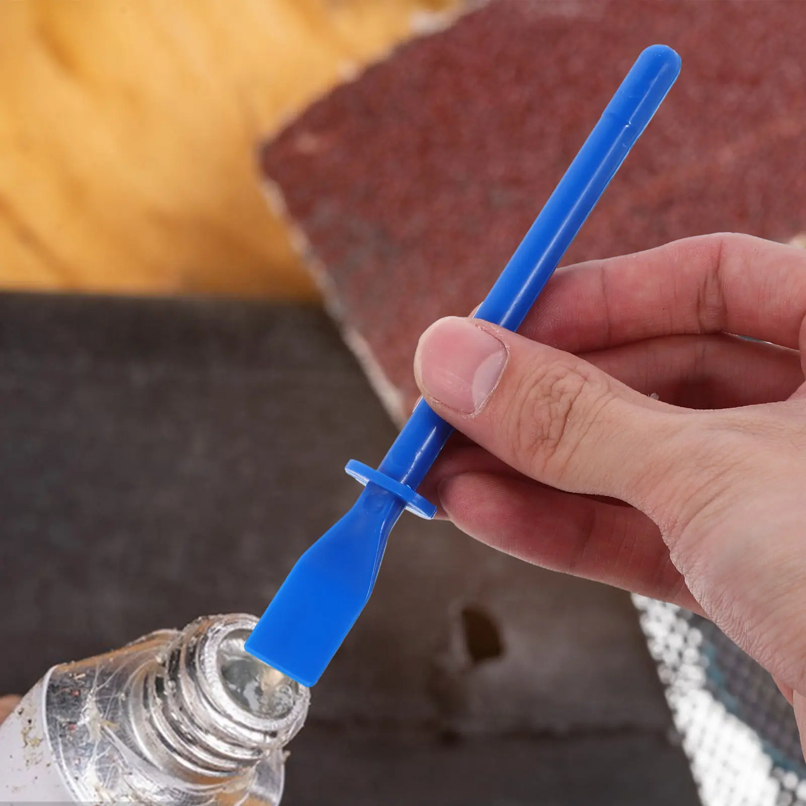 6Pcs Flexible Tip Glue Spatula Craft Tool Smear Glue Stick Adhesive Spreader Copolymerized PP Paint Stick DIY Tool