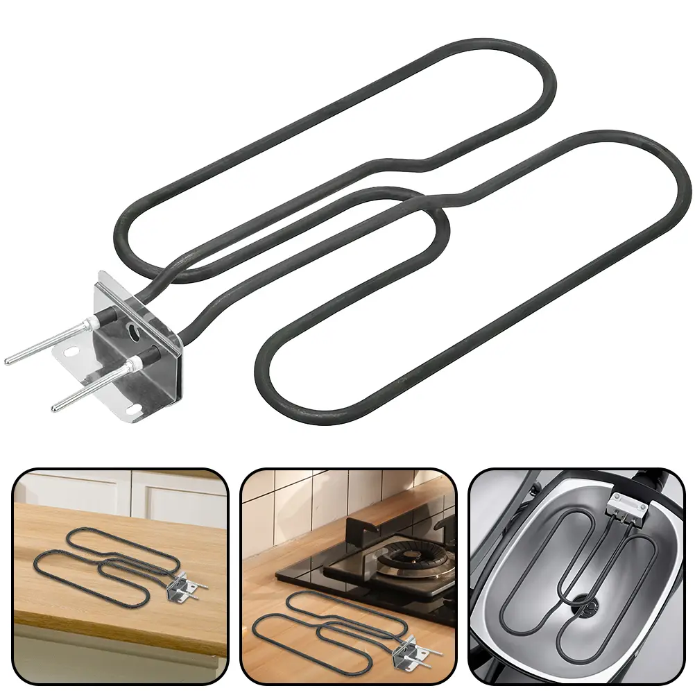 Heating Element Electric Wire Replacement for BBQ Grill Barbecue Outdoor Black High Power Fast Heating Durable BBQ Accessory