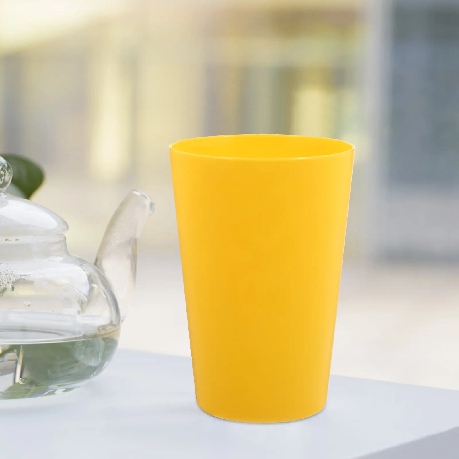 24pcs Reusable Plastic Cups Rainbow Beverage Cups Temperature Resistant Stackable Water Mugs Beer Drinking Glassware Coffee