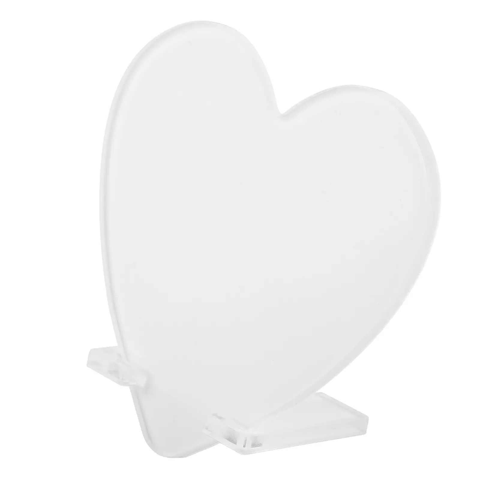 3D Heart Shaped Acrylic Display Stand Sublimation Photo Frame Diy Blank Picture Frame Custom Love Shape Decorative Plaque Heat