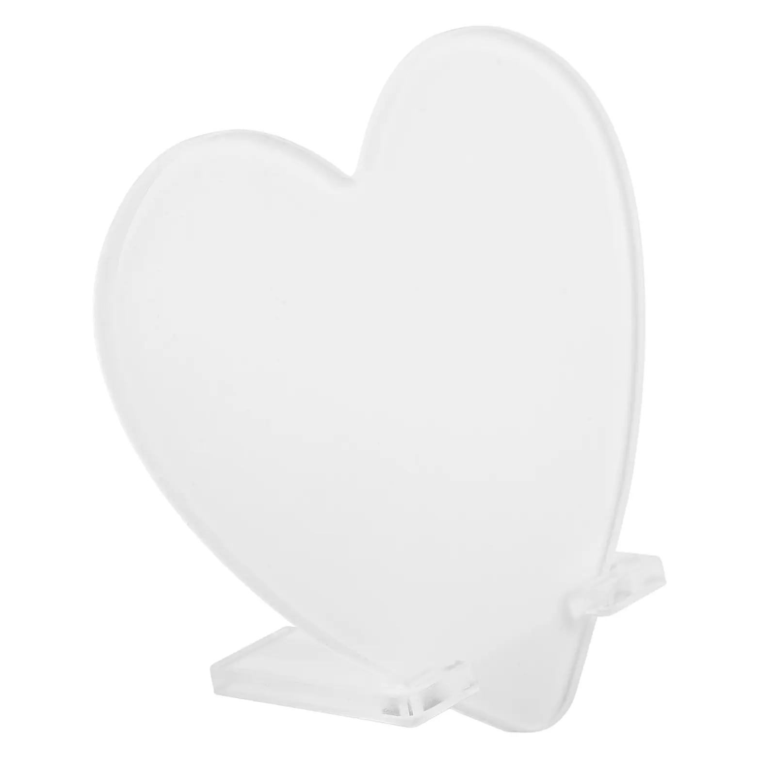 3D Heart Shaped Acrylic Display Stand Sublimation Photo Frame Diy Blank Picture Frame Custom Love Shape Decorative Plaque Heat